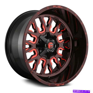 �z�C�[���@4�{�Z�b�g �R��D612�X�g���[�N1PC�z�C�[��20x10�i-18�A5x127�A78.1�j4�̃u���b�N�����Z�b�g Fuel D612 STROKE 1PC Wheels 20x10 (-18, 5x127, 78.1) Black Rims Set of 4�y���s�A���i�z