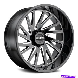 zC[@4{Zbg Tuff T2AzC[24x14i-72A8x180A125.1j4̃ubNZbg TUFF T2A Wheels 24x14 (-72, 8x180, 125.1) Black Rims Set of 4