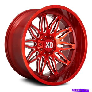 �z�C�[���@4�{�Z�b�g XD�V���[�YXD859�K���i�[�z�C�[��22x10�i-18�A6x135�A106.1�j4�̐Ԃ������Z�b�g XD Series XD859 GUNNER Wheels 22x10 (-18, 6x135, 106.1) Red Rims Set of 4