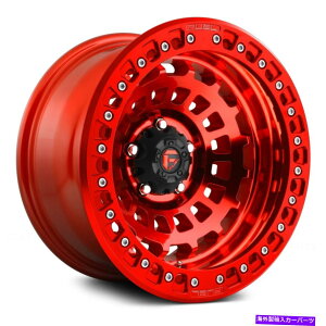 zC[@4{Zbg RD100r[hbN[t@[1PCzC[17x9i-15A5x127A71.5j4̐ԂZbg Fuel D100 BEADLOCK ZEPHYR 1PC Wheels 17x9 (-15, 5x127, 71.5) Red Rims Set of 4