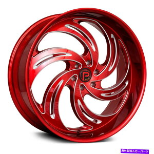 �z�C�[���@4�{�Z�b�g �s�i�N��P300�t�F�j�b�N�X�z�C�[��24x10�i24�A6x139.7�A106.4�j4�̐Ԃ������Z�b�g Pinnacle P300 PHOENIX Wheels 24x10 (24, 6x139.7, 106.4) Red Rims Set of 4�y���s�A���i�z