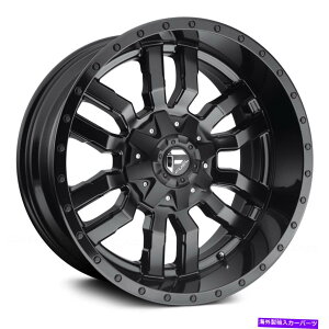 �z�C�[���@4�{�Z�b�g �R��D596�X���b�W1PC�z�C�[��24x12�i-44�A8x170�A125.1�j4�̃u���b�N�����Z�b�g Fuel D596 SLEDGE 1PC Wheels 24x12 (-44, 8x170, 125.1) Black Rims Set of 4