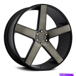 �z�C�[���@4�{�Z�b�g �_�uS116�o���[�z�C�[��22x9.5�i19�A6x139.7�A106.1�j4�̃u���b�N�����Z�b�g Dub S116 BALLER Wheels 22x9.5 (19, 6x139.7, 106.1) Black Rims Set of 4�y���s�A���i�z