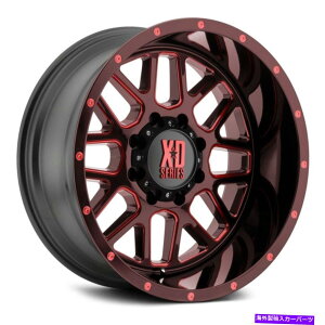 �z�C�[���@4�{�Z�b�g XD�V���[�YXD820�O���l�[�h�z�C�[��20x12�i-44�A8x170�A125.1�j4�̃u���b�N�����Z�b�g XD Series XD820 GRENADE Wheels 20x12 (-44, 8x170, 125.1) Black Rims Set of 4