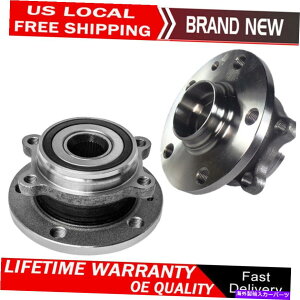 Wheel Hub Bearing 05-17�t�H���N�X���[�Q���W�F�b�^�V�e�B�p�b�T�b�g�A�E�f�BTT Q3��2x�O�փn�u���x�A�����O 2x Front Wheel Hub & Bearing for 05-17 Volkswagen Jetta City Passat Audi TT Q3�y���s�A���i�z
