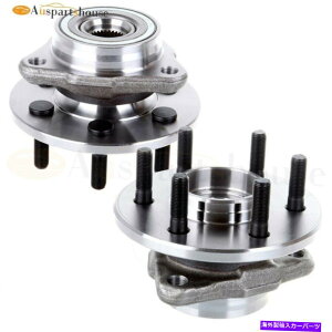 Wheel Hub Bearing �y�A4WD 4x4�t�����g�z�C�[���x�A�����O�n�u1997-2004�_�b�W�f�������S�_�R�^6���O Pair 4WD 4X4 Front Wheel Bearing Hub For 1997-2004 Dodge Durango Dakota 6 Lugs�y���s�A���i�z
