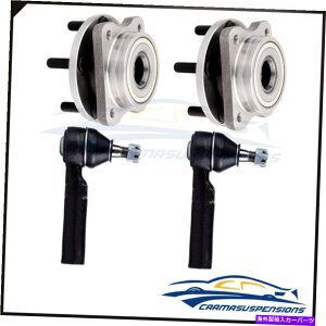 Wheel Hub Bearing 4PCp[cF2̑OփnuƃxAOAZuw/ 14 "zC[ + 2O^Cbh 4pc Parts: 2 Front Wheel Hub and Bearing Assembly w/ 14" Wheel + 2 Outer Tie Rod