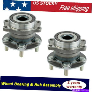 Wheel Hub Bearing 2�{��փn�u�ƃX�o���C���v���b�T�t�H���X�^�[�N���X�g���b�NAWD 5���O�̃x�A�����O 2X Rear Wheel Hub & Bearing for Subaru Impreza Forester Crosstrek AWD 5 Lug�y���s�A���i�z
