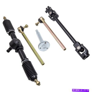 Steering Shaft XeAOzC[p[cAZuw/^CbhbN\ȃVtgGo Kart110cc Steering Wheel Parts Assembly w/ Tie Rod Rack Adjustable Shaft for Go Kart 110cc