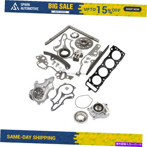 Water Pump ^C~O`F[Lbgw/^KChICEH[^[|vwbhKXPbgtBbg85-95g^22r Timing Chain Kit w/ metal guides Oil Water Pump Head Gasket Fit 85-95 Toyota 22R