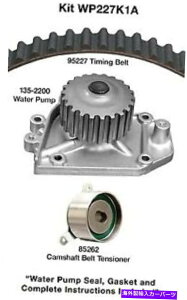 Water Pump Civic Del Sol̂߂̃EH[^[|vtDaycoGW^C~OxgLbgAIntegra WP227K1A Dayco Engine Timing Belt Kit with Water Pump for Civic del Sol, Integra WP227K1A