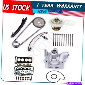 Water Pump wbhKXPbg{gZbgEH[^[|v^C~O`F[Lbg~jN[p[p̃T[X^bgp Head Gasket Bolts Set & Water Pump Timing Chain Kit For Mini Cooper w/Thermostat