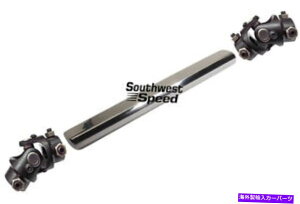 Steering Shaft New 6 Long 3/4 DD Chrome�X�e�A�����O�V���t�g�L�b�g�A3/4 DD�A5/8 -36�u���b�NU�W���C���g NEW 6 LONG 3/4 DD CHROME STEERING SHAFT KIT,3/4 DD,5/8-36 BLACK U-JOINTS�y���s�A���i�z