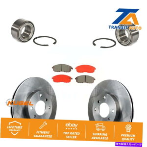 Wheel Hub Bearing ���Y�Z���g���p�̃t�����g�z�C�[���x�A�����O�f�B�X�N�u���[�L���[�^�[�ƃZ�~���^���p�b�h�L�b�g Front Wheel Bearing Disc Brake Rotor And Semi-Metallic Pad Kit For Nissan Sentra�y���s�A���i�z