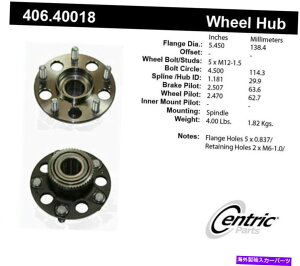 Wheel Hub Bearing ���S���i406.40018 97-01�A�L�����C���e�O���̃z�C�[���x�A�����O�ƃn�u�A�Z���u�� Centric Parts 406.40018 Wheel Bearing and Hub Assembly For 97-01 Acura Integra