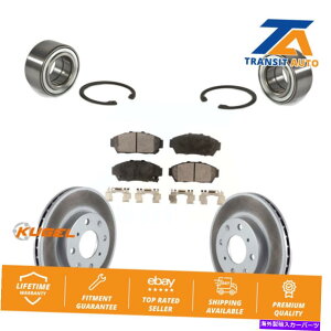 Wheel Hub Bearing �z���_�V�r�b�N�p�̃t�����g�z�C�[���x�A�����O�R�[�e�B���O�f�B�X�N�u���[�L���[�^�[�ƃZ���~�b�N�p�b�h�L�b�g Front Wheel Bearing Coated Disc Brake Rotor And Ceramic Pads Kit For Honda Civic