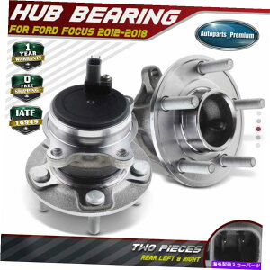Wheel Hub Bearing フォードフォーカス2012-2018の2倍のリアドライバーと助手席ベアリングハブアセンブリ 2x Rear Driver & Passenger Wheel Bearing Hub Assembly for Ford Focus 2012-2018