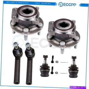 Wheel Hub Bearing 2005�N����2014�N�̃X�o���̃��K�V�[�̂��߂�6x�t�����g�{�[���W���C���g�^�C���b�h�G���h�z�C�[���x�A�����O�n�u 6x Front Ball Joint Tie Rod End Wheel Bearning Hub For 2005-2014 Subaru Legacy�y