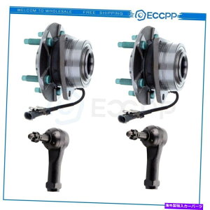Wheel Hub Bearing 4PC�z�C�[���x�A�����O���n�u�^�C���b�h�T�X�y���V�����L�b�g�g�����g�G�N�C�m�b�N�X�T�^�[���r���[�p 4PC Wheel Bearing & Hub Tie Rod Suspension Kit For Torrent Equinox Saturn Vue�y���s�A���i