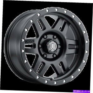 �z�C�[���@4�{�Z�b�g 17x8.5�A�C�R������6speed�T�e���u���b�N�z�C�[��6x5.5�i25mm�j4�̃Z�b�g 17x8.5 Icon Alloys Sixspeed Satin Black Wheels 6x5.5 (25mm) Set of 4�y���s�A���i�z