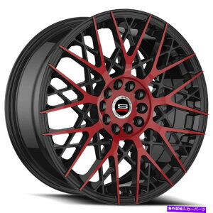 zC[@4{Zbg 20x8.5 SPEC-1 SP-53 GLOSS BLACKRED MACHzC[5x4.5/5x120i38mmjZbg4 20x8.5 Spec-1 SP-53 Gloss Black & Red Mach Wheels 5x4.5/5x120 (38mm) Set of 4