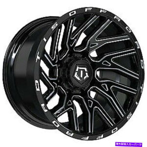 ホイール 4本セット 20x12 tis 554bmグロスブラックw/ミルホイール5x4.5(-44mm)セット4 20x12 TIS 554BM Gloss Black w/Milled Wheels 5x4.5 (-44mm) Set of 4