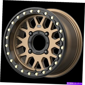 zC[@4{Zbg 15x6 KMC KS235Ol[hUTVr[hbNTeuYzC[4x156i38mmjZbg4 15x6 KMC KS235 Grenade UTV Beadlock Satin Bronze Wheels 4x156 (38mm) Set of 4