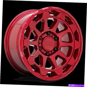 ホイール 4本セット 18x9ブラックサイロローターキャンディーレッドホイール6x4.5(12mm)セット4 18x9 Black Rhino Rotor Candy Red Wheels 6x4.5 (12mm) Set of 4