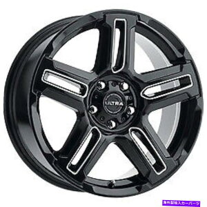 zC[@4{Zbg 18x8Eg258bm ProwleŕA45x5i30mmjZbggpČubNグ܂B 18x8 Ultra 258BM Prowler Lifted Gloss Black w/Milled Wheels 5x5 (30mm) Set of 4