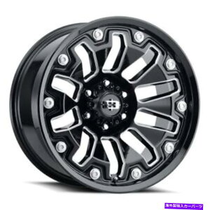 zC[@4{Zbg 18x9rWIt[h362A[}[OXuN~OzC[5x4.5i12mmjZbg4 18x9 Vision Off-Road 362 Armor Gloss Blk Milled Wheels 5x4.5 (12mm) Set of 4
