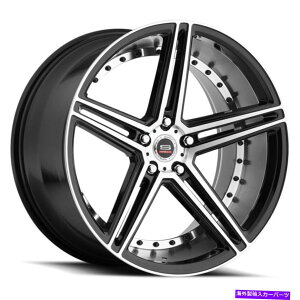 �z�C�[���@4�{�Z�b�g 20x9 SPEC-1 SPM-77 Gloss Black��MachinedWheels 5x4.5�i35mm�j�Z�b�g4 20x9 Spec-1 SPM-77 Gloss Black & Machined Wheels 5x4.5 (35mm) Set of 4�y���s�A���i�z
