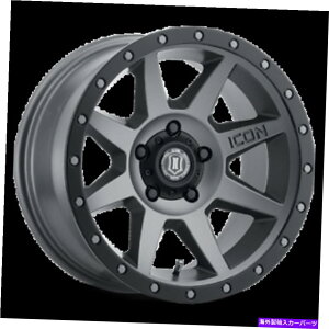 �z�C�[���@4�{�Z�b�g 18x9�A�C�R���������o�E���h�`�^���z�C�[��5x150�i25mm�j�Z�b�g4 18x9 Icon Alloys Rebound Titanium Wheels 5x150 (25mm) Set of 4