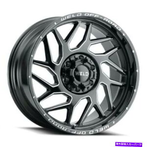 zC[@4{Zbg 20x9nڃIt[hW117tNubN~zC[6x135/6x5.5i0mmjZbg4 20x9 WELD Off-Road W117 Fulcrum Black Milled Wheels 6x135/6x5.5 (0mm) Set of 4