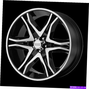 ホイール 4本セット 20x8.5アメリカンレーシングAR893ブラック機械加工ホイール5x4.5(35mm)セット4 20x8.5 American Racing AR893 Black Machined Wheels 5x4.5 (35mm) Set of 4