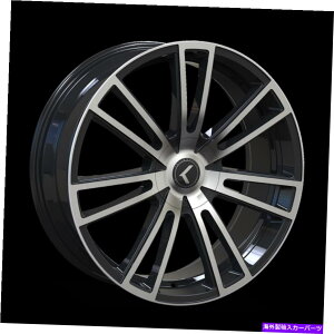 �z�C�[���@4�{�Z�b�g 20x8.5 Kraze Spectra�u���b�N/�@�B���H�z�C�[��5x112/5x120�i38mm�j�Z�b�g4 20x8.5 KRAZE Spectra Black/Machined Wheels 5x112/5x120 (38mm) Set of 4�y���s�A���i�z