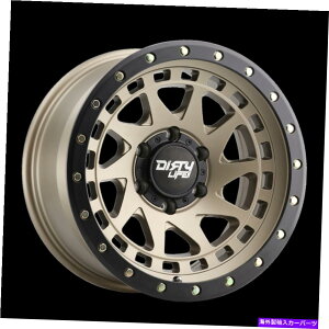 �z�C�[���@4�{�Z�b�g 17x9�_�[�e�B���C�t�G�j�O�}�v���T�e���S�[���h�z�C�[��6x5.5�i-38mm�j�Z�b�g4 17x9 DIRTY LIFE ENIGMA Pro Satin Gold Wheels 6x5.5 (-38mm) Set of 4