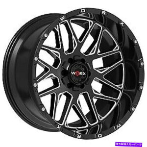 �z�C�[���@4�{�Z�b�g 20x10 worx 819bm�O���X�u���b�Nw/�~���z�C�[��5x5�i-19mm�j�Z�b�g4�Z�b�g 20x10 Worx 819BM Gloss Black w/ Milled Wheels 5x5 (-19mm) Set of 4�y���s�A���i�z