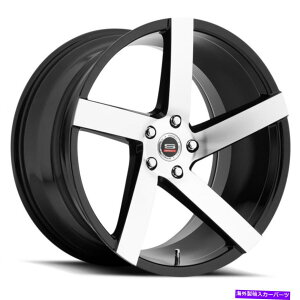 �z�C�[���@4�{�Z�b�g 20x9 SPEC-1 SPM-80 Gloss Black��MachinedWheels 5x4.5�i35mm�j�Z�b�g4 20x9 Spec-1 SPM-80 Gloss Black & Machined Wheels 5x4.5 (35mm) Set of 4�y���s�A���i�z