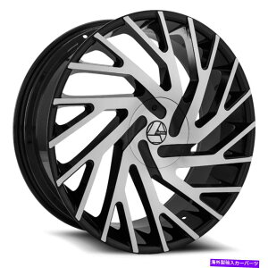 ホイール 4本セット 18x8 azara aza-505 gloss black&machined wheels 5x100/5x4.5(35mm)セット4 18x8 Azara AZA-505 Gloss Black & Machined Wheels 5x100/5x4.5 (35mm) Set of 4