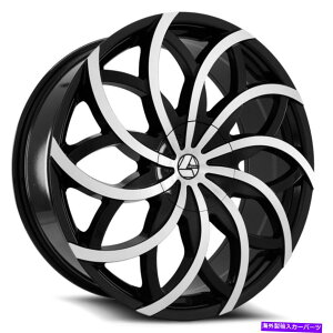 ホイール 4本セット 18x8 azara aza-504 gloss black&machined wheels 5x110/5x4.5(35mm)セット4 18x8 Azara AZA-504 Gloss Black & Machined Wheels 5x110/5x4.5 (35mm) Set of 4