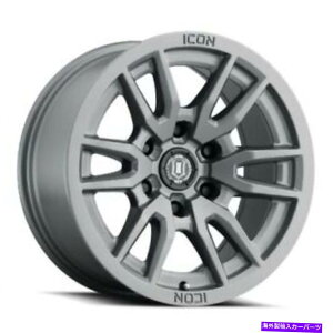 zC[@4{Zbg 17x8.5ACRxNg6`^zC[6x120i0mmj4̃Zbg 17x8.5 Icon Alloys Vector 6 Titanium Wheels 6x120 (0mm) Set of 4