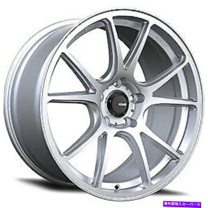zC[@4{Zbg 18x9.5 konig 100st[tH[}bgVo[zC[5x4.5i25mmjZbg4 18x9.5 Konig 100S Freeform Matte Silver Wheels 5x4.5 (25mm) Set of 4