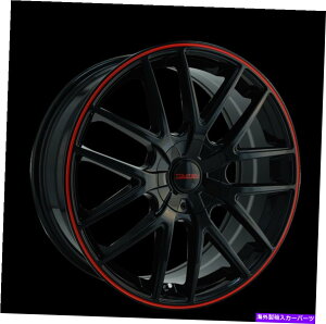 ホイール 4本セット 20x8.5 Touren TR60ブラック/レッドリングホイール5x4.5/5x120(20mm)セット4セット 20x8.5 TOUREN TR60 Black/Red RING Wheels 5x4.5/5x120 (20mm) Set of 4