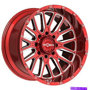 �z�C�[���@4�{�Z�b�g 20x10 worx 818RM�Ԃ����Ӄz�C�[��8x170�i-19mm�j�Z�b�g4 20x10 Worx 818RM Red Milled Wheels 8x170 (-19mm) Set of 4
