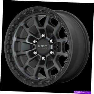 �z�C�[���@4�{�Z�b�g 17x8.5 kmc km718�T�~�b�g�T�e���u���b�N�ƊD�F�̐F�����̃z�C�[��6x5.5�i0mm�j�Z�b�g4 17x8.5 KMC KM718 Summit Satin Black With Gray Tint Wheels 6x5.5 (0mm) Set of 4