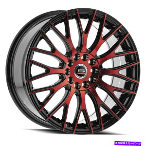 zC[@4{Zbg 20x8.5 SPEC-1 SP-55 GLOSS BLACKRED MACHzC[5x100/5x4.5i38mmjZbg4 20x8.5 Spec-1 SP-55 Gloss Black & Red Mach Wheels 5x100/5x4.5 (38mm) Set of 4