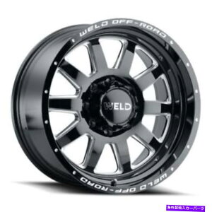 zC[@4{Zbg 20x10nڃIt[hW102XeXubN~OzC[8x180i-18mmjZbg4 20x10 WELD Off-Road W102 Stealth Black Milled Wheels 8x180 (-18mm) Set of 4