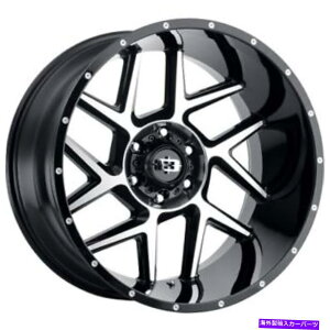 zC[@4{Zbg 20x10rWIt[h360XCo[ubN@BHzC[8x6.5i-25mmjZbg4 20x10 Vision Off-Road 360 Sliver Black Machined Wheels 8x6.5 (-25mm) Set of 4
