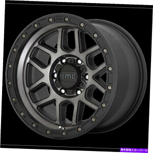 �z�C�[���@4�{�Z�b�g 17x9 kmc km544�D�F�̐F�����z�C�[����������T�e���u���b�N8x170�i18mm�j�Z�b�g4 17x9 KMC KM544 Satin Black With Gray Tint Wheels 8x170 (18mm) Set of 4�y���s�A���i�z