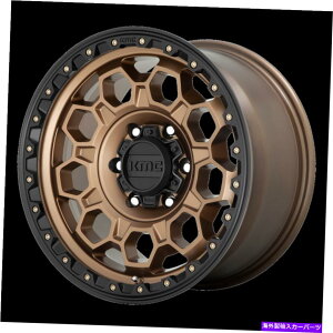 �z�C�[���@4�{�Z�b�g 17x8 KMC KM545�g���b�L���O�}�b�g�u�����YW/�u���b�N���b�v�z�C�[��5x4.25�i38mm�j�Z�b�g4 17x8 KMC KM545 Trek Matte Bronze W/ Black Lip Wheels 5x4.25 (38mm) Set of 4�y���s�A���i�z